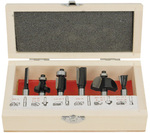 фото Фрезы по дереву для фасок в деревянном корпусе, 8 мм Набор 6 шт. FIT 36568