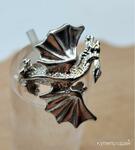 фото Кольцо серебряное Дракон с крыльями.