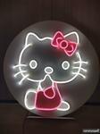 фото Вывеска- светильник, "Hello, Kitty",ручная работа