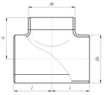 фото Тройник 1420х17-1220х14-1,6 МПа-ст.20 с наружным АКП №12 ГОСТ 9.602-16